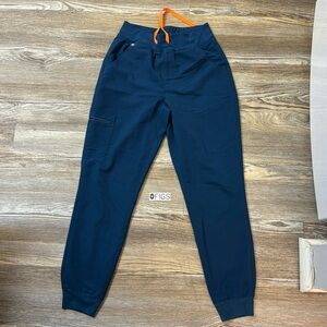 FIGS Zamora - SMALL Jogger Scrub Pants CARRIBEAN blue